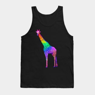 Psychedelic Rainbow Groovy Giraffe Tank Top